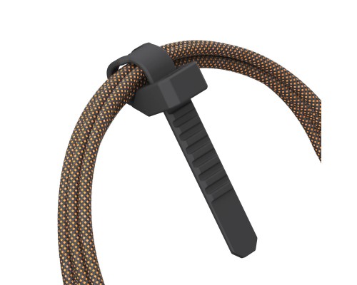 Дата кабель USB-C to USB-C 0.75m v3.2 240W Rugged double braided nylon black+orange UAG (9B4415114097)