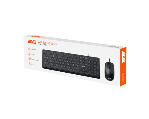 Комплект 2E MK405 USB UA Black (2E-MK405UBK)