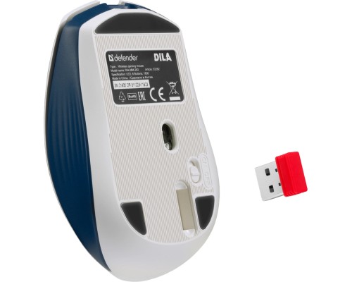 Мишка Defender Dila MM-282 Wireless White/Blue (52282)