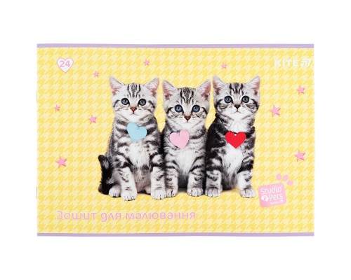 Альбом для малювання Kite Studio Pets, 24 аркуша (SP25-242)