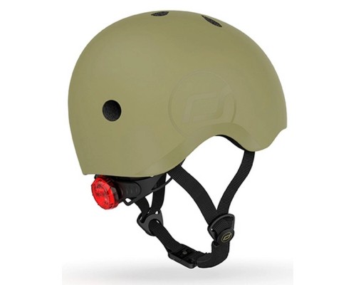 Шолом Scoot&Ride оливковий з ліхтариком 51-53см (SR-190605-OLIVE)