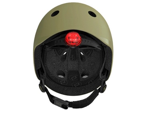 Шолом Scoot&Ride оливковий з ліхтариком 51-53см (SR-190605-OLIVE)