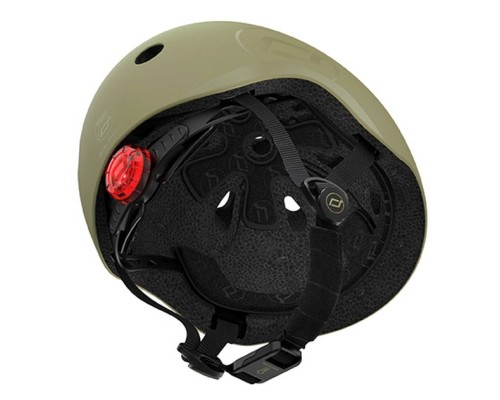 Шолом Scoot&Ride оливковий з ліхтариком 51-53см (SR-190605-OLIVE)