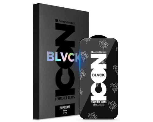Скло захисне Armorstandart Supreme Black Icon Apple iPhone 17 Pro (ARM86400)