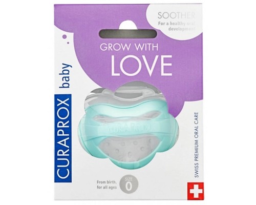 Пустушка Curaprox для дітей віком від 0 до 7 місяців Бірюзова (Babysoother turquoise s0)