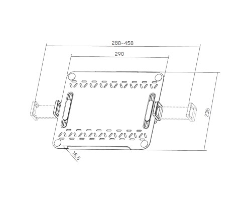 Підставка до ноутбука OfficePro для кронштейнів VESA 75x75, 100x100 (LH340B)