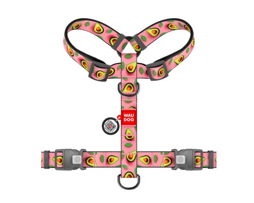 Шлея для собак WAUDOG Nylon анатомічна H-подібна з QR-паспортом 
