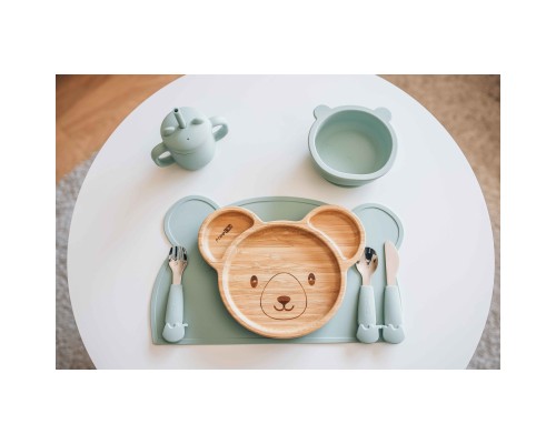 Тарілка дитяча FreeON Lion, силіконова mint (46316)