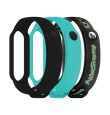 Ремінець до фітнес браслета Armorstandart комплект 3шт Xiaomi Mi Band 7/6/5 RM Inscription (ARM77054)