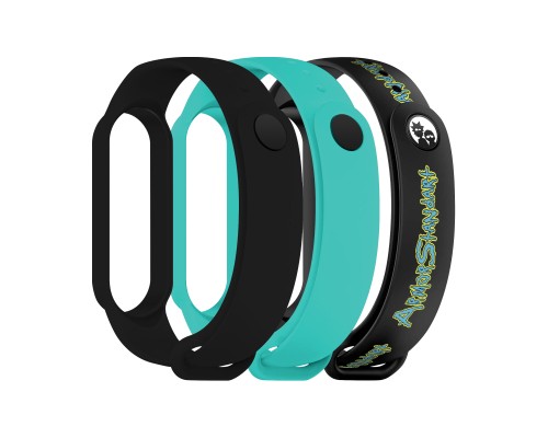 Ремінець до фітнес браслета Armorstandart комплект 3шт Xiaomi Mi Band 7/6/5 RM Inscription (ARM77054)