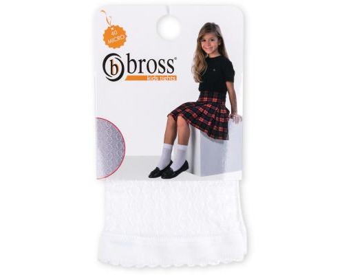 Шкарпетки дитячі Bross 9-10 років (8606-9-10G-white)