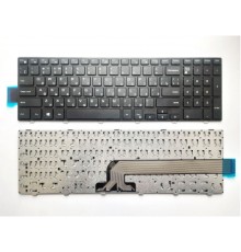 Клавіатура ноутбука Dell Inspiron 15-3000/15-5000 Series черная с черной рамкой UA (A43874)
