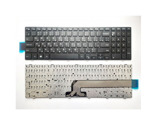 Клавіатура ноутбука Dell Inspiron 15-3000/15-5000 Series черная с черной рамкой UA (A43874)