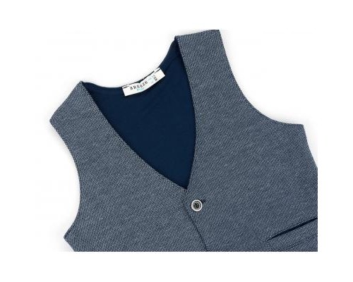 Жилет дитячий Breeze трикотажный с кармашками (10555-152B-blue)