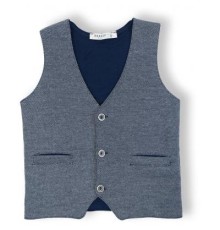 Жилет дитячий Breeze трикотажный с кармашками (10555-152B-blue)