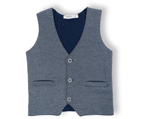 Жилет дитячий Breeze трикотажный с кармашками (10555-152B-blue)