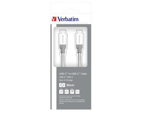 Дата кабель USB-C to USB-C 0.3m USB 3.1 Verbatim (48867)