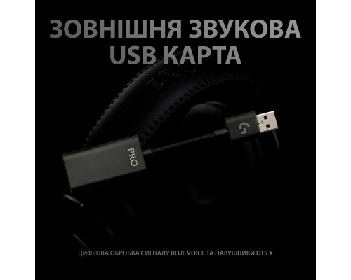 Навушники Logitech G PRO X Gaming Headset BLACK USB (981-000818)