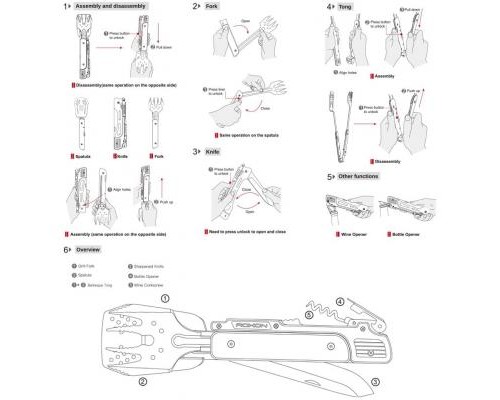 Мультитул Roxon Multi BBQ Tool (S601)