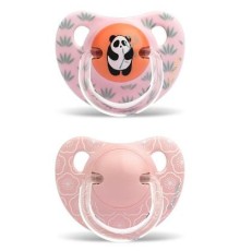 Пустушка Suavinex Історії панди 6-18 міс 2 шт рожевий (303873)