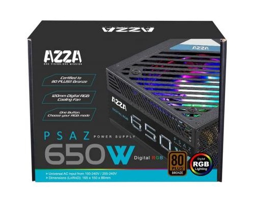 Блок живлення Azza 650W (PSAZ 650W ARGB)