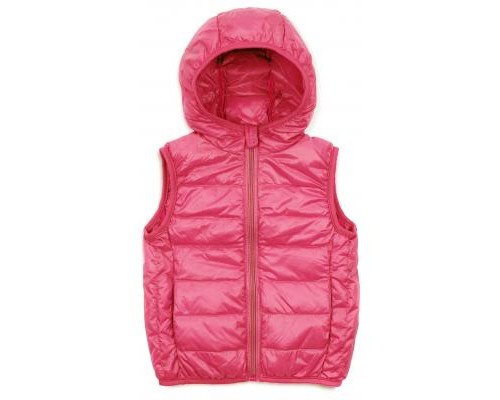 Жилет дитячий Kurt пуховий з капюшоном (V-HT-580T-116-pink)