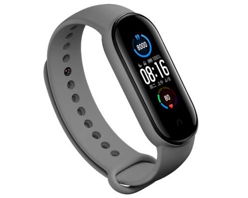 Ремінець до фітнес браслета BeCover Silicone для Xiaomi Mi Smart Band 5 Gray (705066)