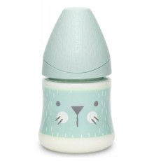 Пляшечка для годування Suavinex Затишні історії з круглою соскою повільний потік, 150 мл бір (306667)