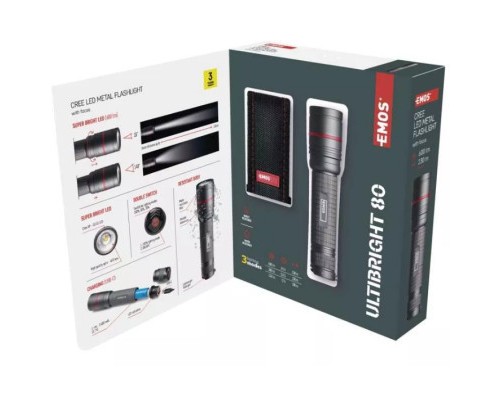 Ліхтар EMOS P3180 600Lm Li-ion Metal (P3180)