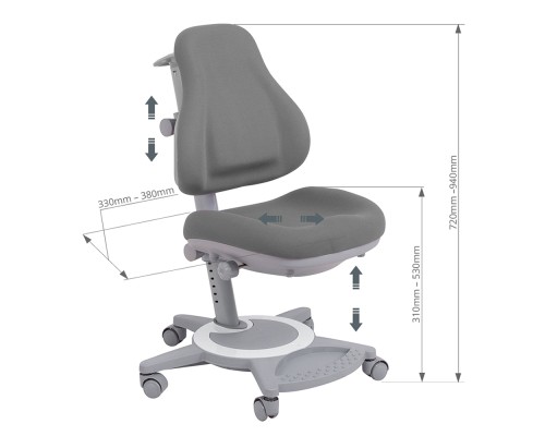 Дитяче крісло FunDesk Bravo Grey (221772)