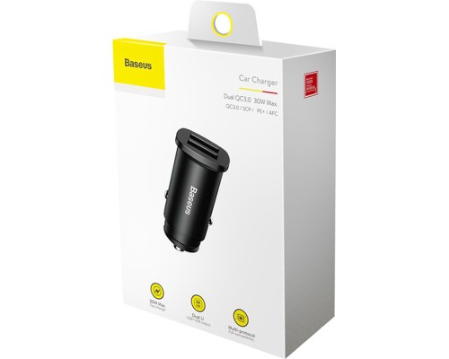 Зарядний пристрій Baseus Square metal A+A 30W Black (CCALL-DS01)