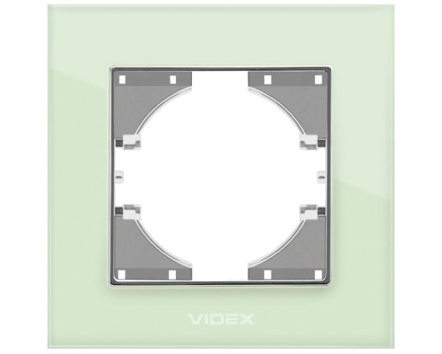 Рамка Videx BINERA зелене скло одинарна (VF-BNFRG1H-GR)