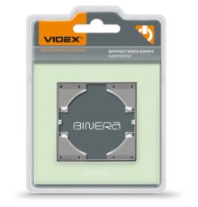 Рамка Videx BINERA зелене скло одинарна (VF-BNFRG1H-GR)