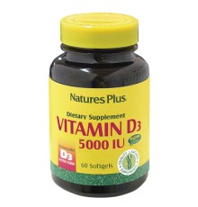 Вітамін Natures Plus Вітамін D3 5000IU, 60 желатинових капсул (NAP-01047)