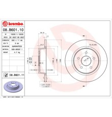 Гальмівний диск Brembo 08.B601.10