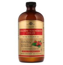 Мінерали Solgar Рідкий Кальцій + Магній + D3, Calcium Magnesium Citrate + Vi (SOL-35833)