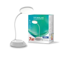 Настільна лампа TITANUM LED DC3 7W 3000-6500K USB сіра (TLTF-022G)