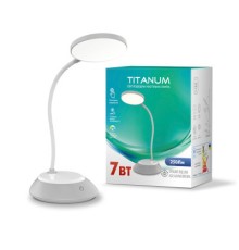 Настільна лампа TITANUM LED DC3 7W 3000-6500K USB сіра (TLTF-022G)