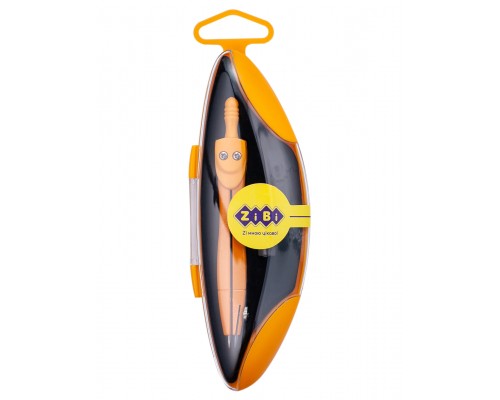 Циркуль ZiBi NEON START, у тв. футляр, зап.грифель, помаранчевий, KIDS Li (ZB.5323NS-08)