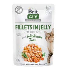 Вологий корм для кішок Brit Care Cat pouch 85 г (з тунцем у желе) (8595602540556)