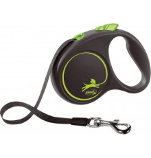 Повідок для собак Flexi Black Design S стрічка 5 м (зелений) (4000498033920)