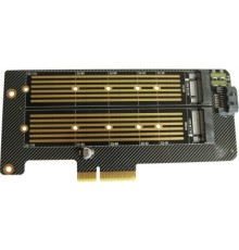 Контролер Dynamode 2х M.2 NVMe M-Key /SATA B-key SSD to PCI-E 3.0 x4/ x8/ x16, (PCI-Ex4- 2xM.2 MB-key)
