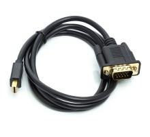 Кабель мультимедійний mini DisplayPort (M) to VGA (M), 1.0m, black PowerPlant (CA911998)