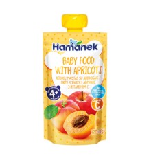 Дитяче пюре Hamanek Pouch яблуко і абрикос, 120 г (8595139783914)