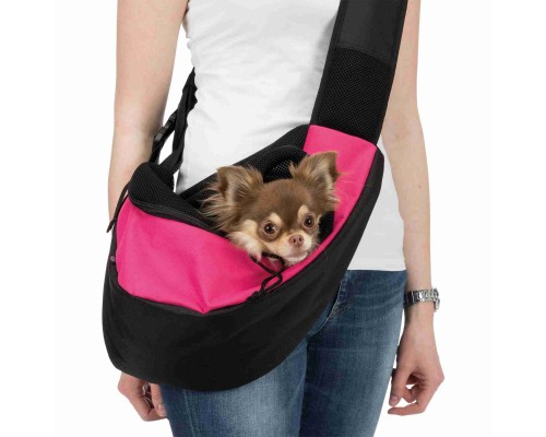 Переноска для тварин Trixie Sling Front Bag 50х25х18 см (рожева-чорна) (4011905289564)