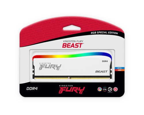 Модуль пам'яті для комп'ютера DDR4 8GB 3600 MHz Beast White RGB SE Kingston Fury (ex.HyperX) (KF436C17BWA/8) Модуль пам'яті для комп'ютера DDR4 8GB 3600 MHz Beast White RGB SE Kingston Fury (ex.HyperX) (KF436C17BWA/8)
