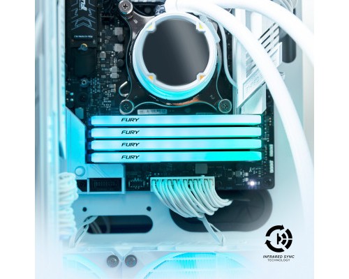 Модуль пам'яті для комп'ютера DDR4 8GB 3600 MHz Beast White RGB SE Kingston Fury (ex.HyperX) (KF436C17BWA/8) Модуль пам'яті для комп'ютера DDR4 8GB 3600 MHz Beast White RGB SE Kingston Fury (ex.HyperX) (KF436C17BWA/8)