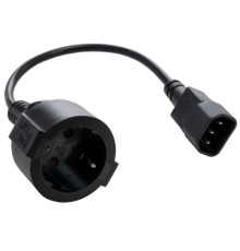 Кабель живлення C14 M to Schuko F 0.75mm2 Copper Vinga (VPCC14S75C)