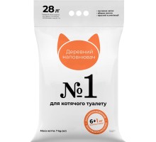Наповнювач для туалету Super Cat №1 Деревний вбирний 6+1 кг (6974)