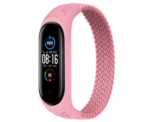 Ремінець до фітнес браслета BeCover Elastic Nylon Style для Xiaomi Mi Smart Band 5/6 (Size S) Pink (706141)